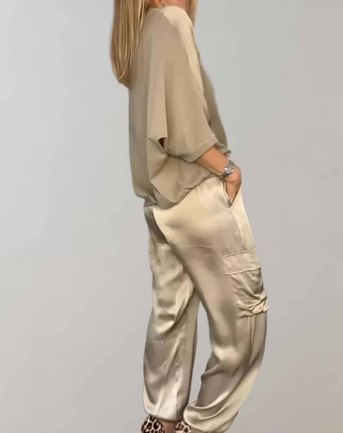 Filiz | Zijden cargo lounge set